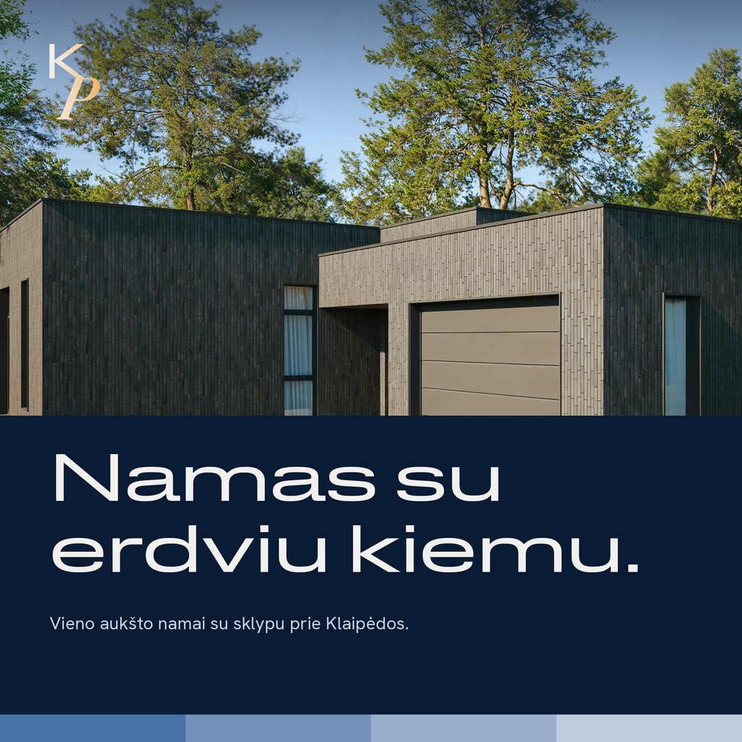 A house with a spacious yard, on a navy panel